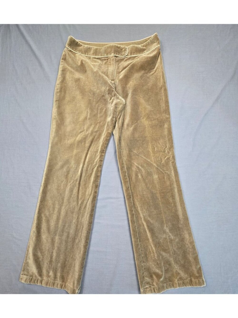 Ann Taylor Womens Size 10 Pants Brown Velvet Mid Rise Flared Leg